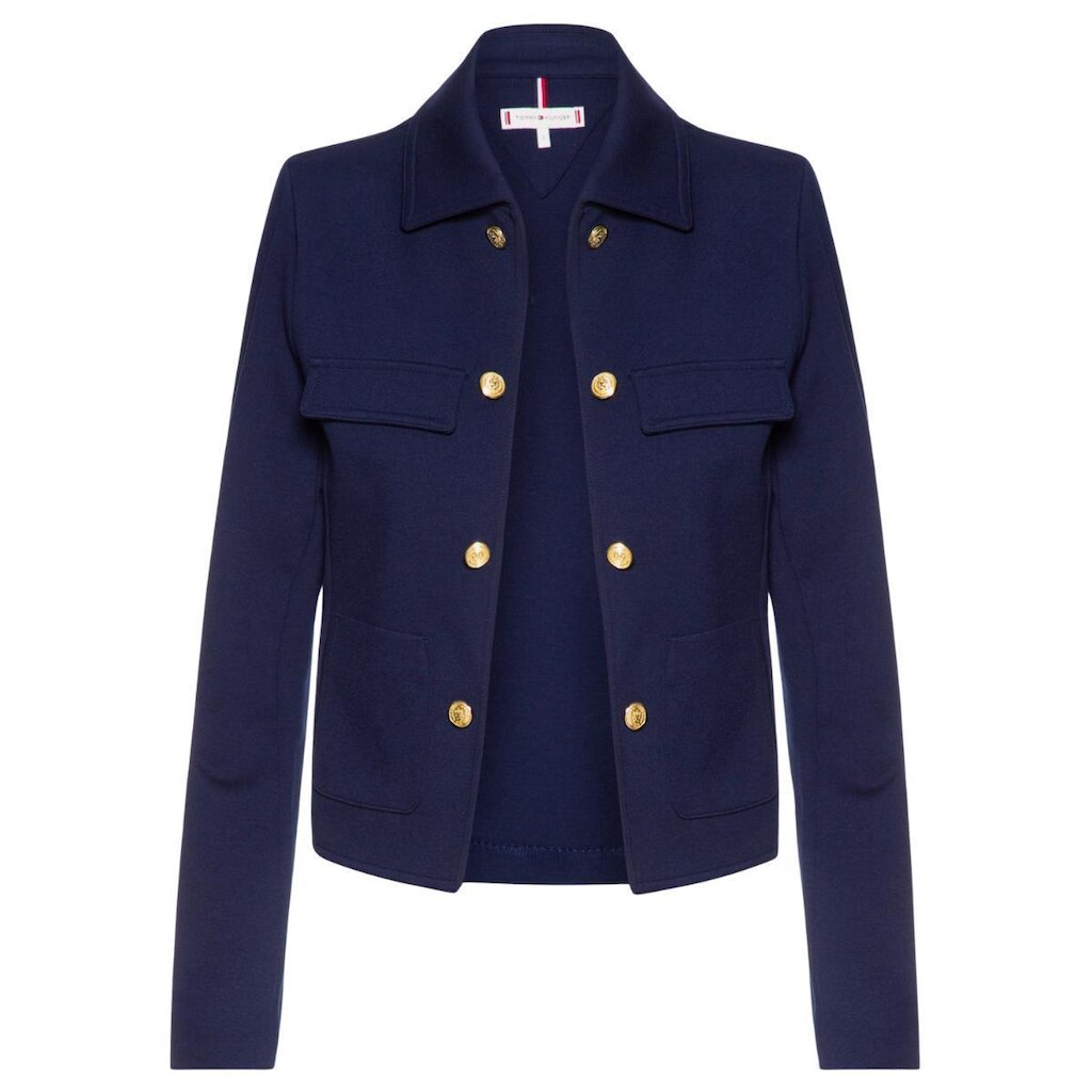 Jaqueta Tommy Hilfiger Ponte Novelty Band Collar Jacket