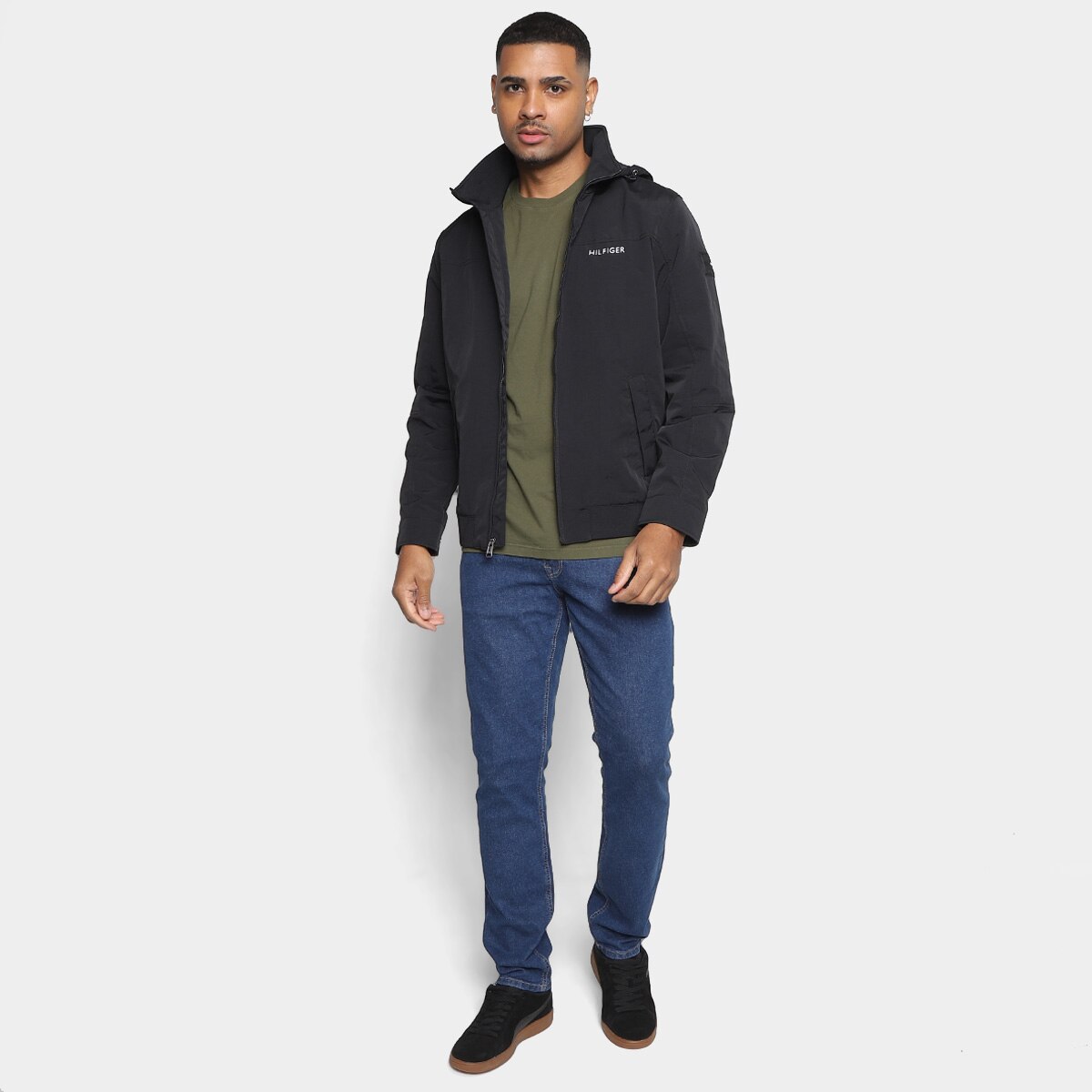 Jaqueta Tommy Hilfiger Sustainable Masculina - Preto | Netshoes