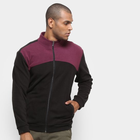 Jaqueta Treebo Fleece Recorte Masculina - Preto Menor preço em Jaqueta Treebo Fleece Recorte Masculina - Preto