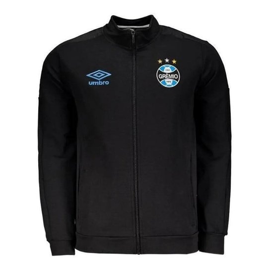 JAQUETA UMBRO GRÊMIO HINO 2019 PRETA MASCULINA - Preto Menor preço em JAQUETA UMBRO GRÊMIO HINO 2019 PRETA MASCULINA - Preto