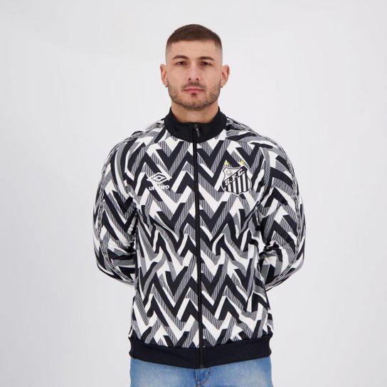 Jaqueta Umbro Santos Hino 2021 - Branco Menor preço em Jaqueta Umbro Santos Hino 2021 - Branco