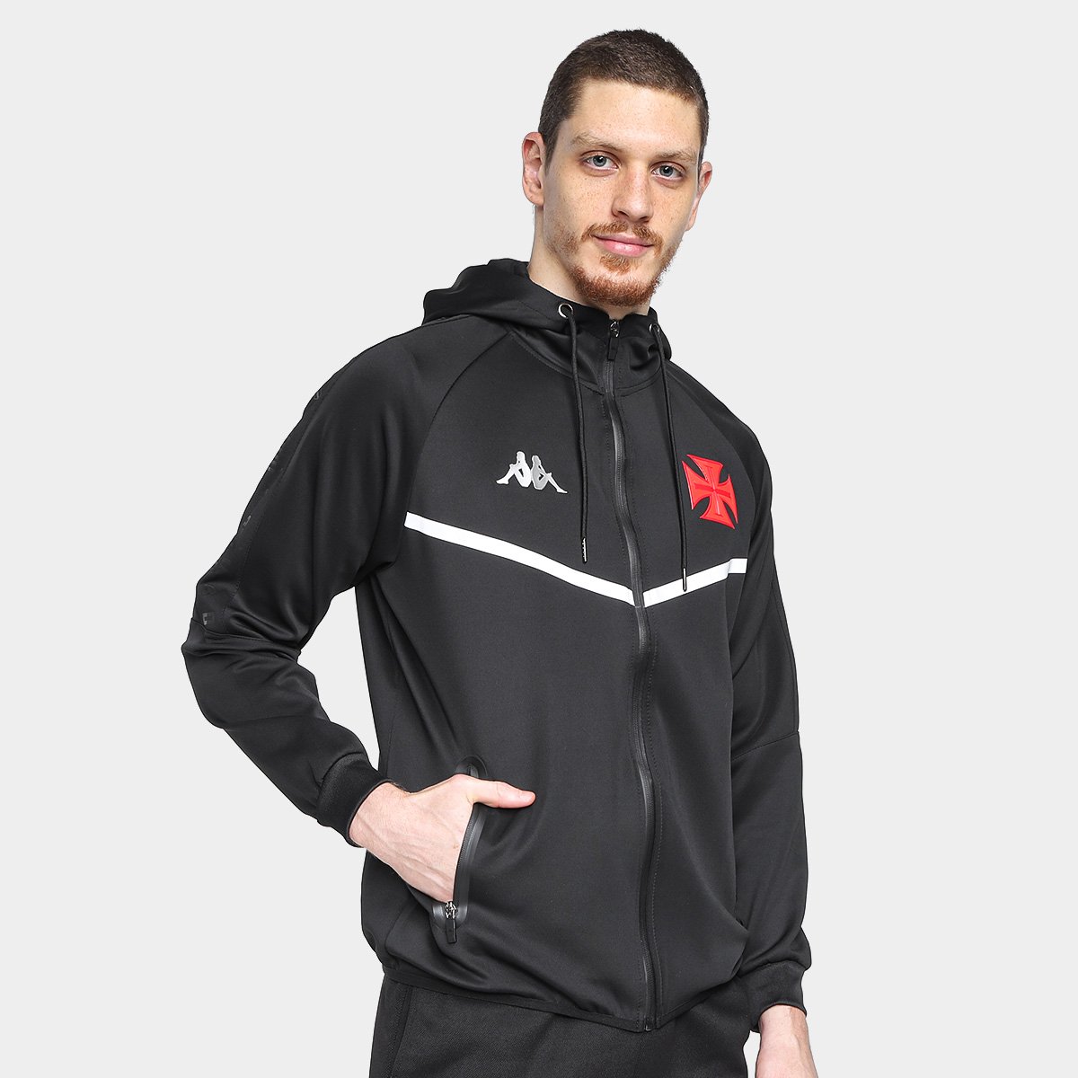 Jaqueta Vasco Concentração 24/25 Kappa Masculina Menor preço em Jaqueta Vasco Concentração 24/25 Kappa Masculina
