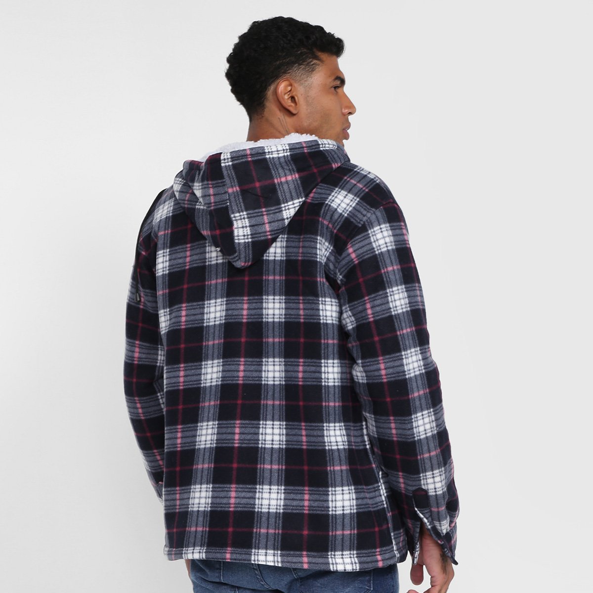 Jaqueta Xadrez Black River Com Capuz Masculina - 1