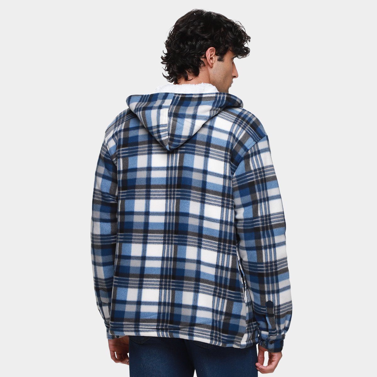 Jaqueta Xadrez Black River Com Capuz Masculina - 1