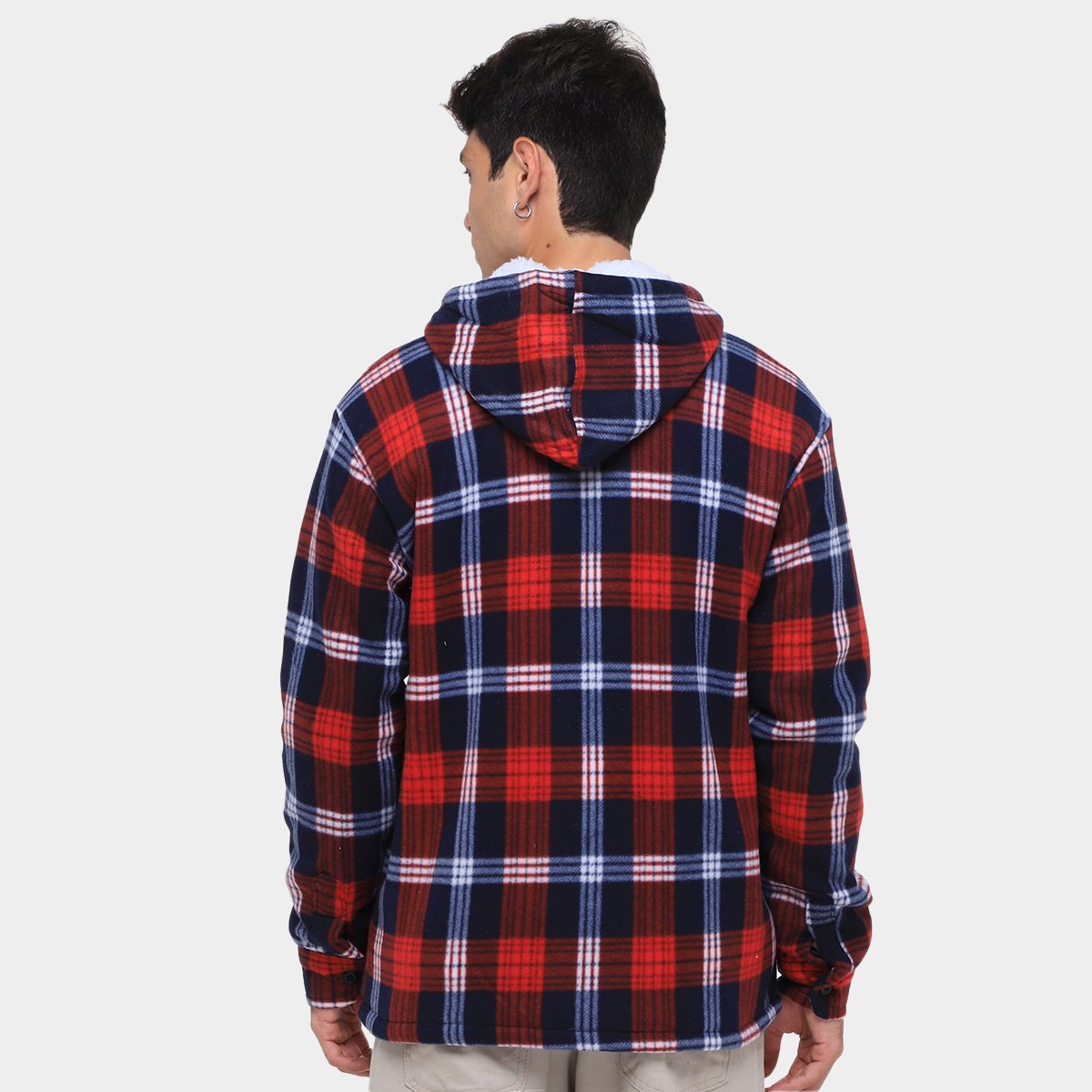 Jaqueta Xadrez Black River Com Capuz Masculina - 1