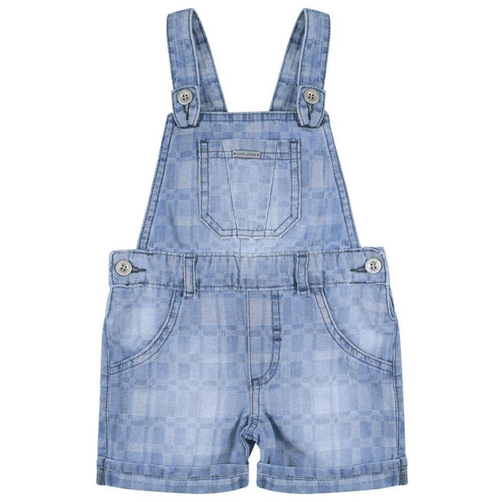 Jardineira Look Jeans Curta Jeans - G - UNICA