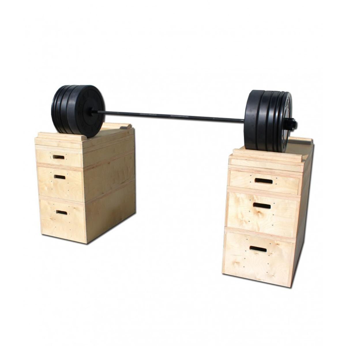 Stack Block Crossfit Jerk Blocks Crossfit Kit Compelto 8 Caixas - Preto | Netshoes