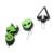 Jibbitz Crocs Para Prender Verde Pack Com 3 Unidades Único - Branco