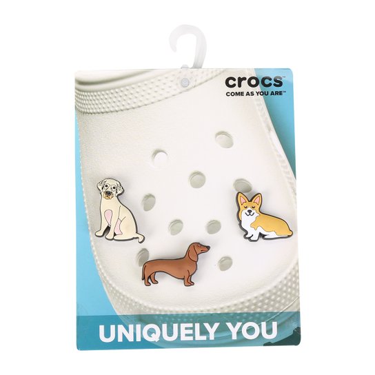 Jibbitz Infantil Crocs Trendy Dog 3 Peças Colorido Netshoes