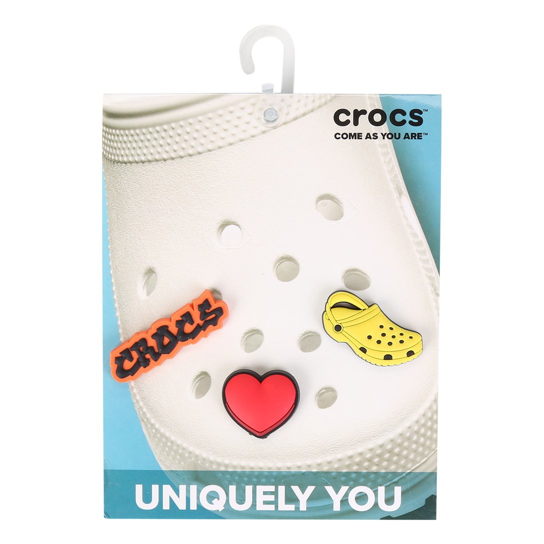 Jibbitz Infantil I Love Crocs 3 Peças Colorido Netshoes