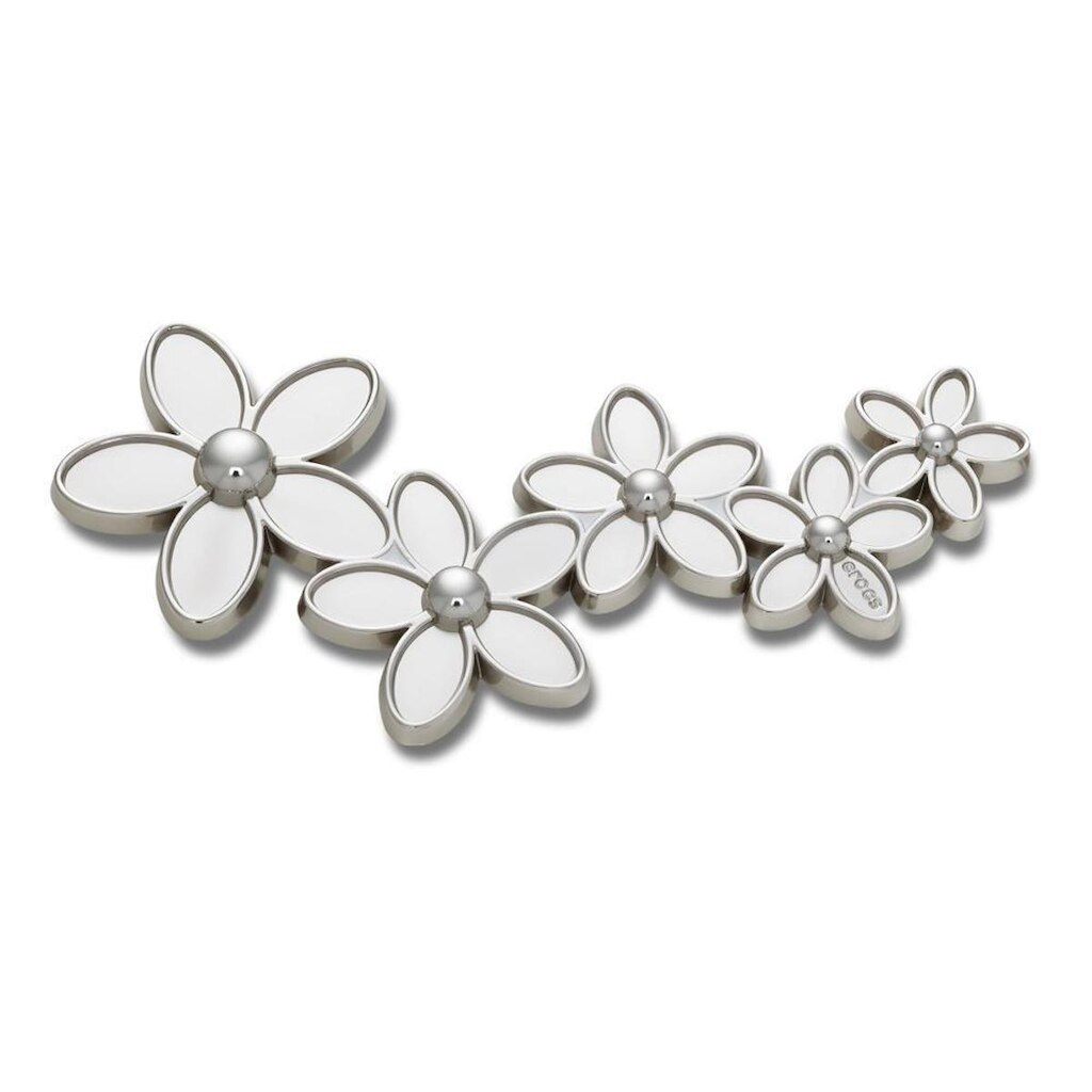 Jibbitz™ Mega Agrupamento De Flores Prateadas Único