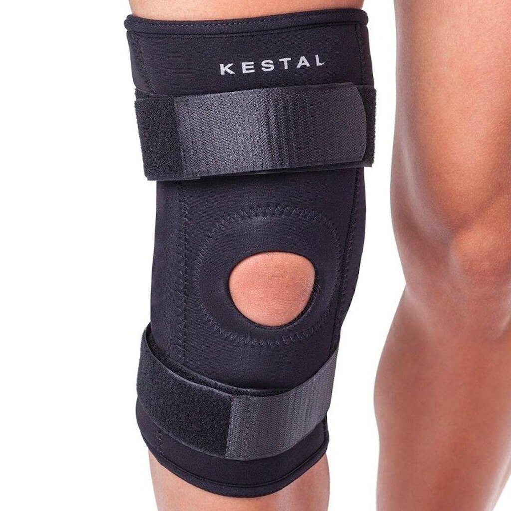 Joelheira Articulada Kestal Preta - Ajustável Plus