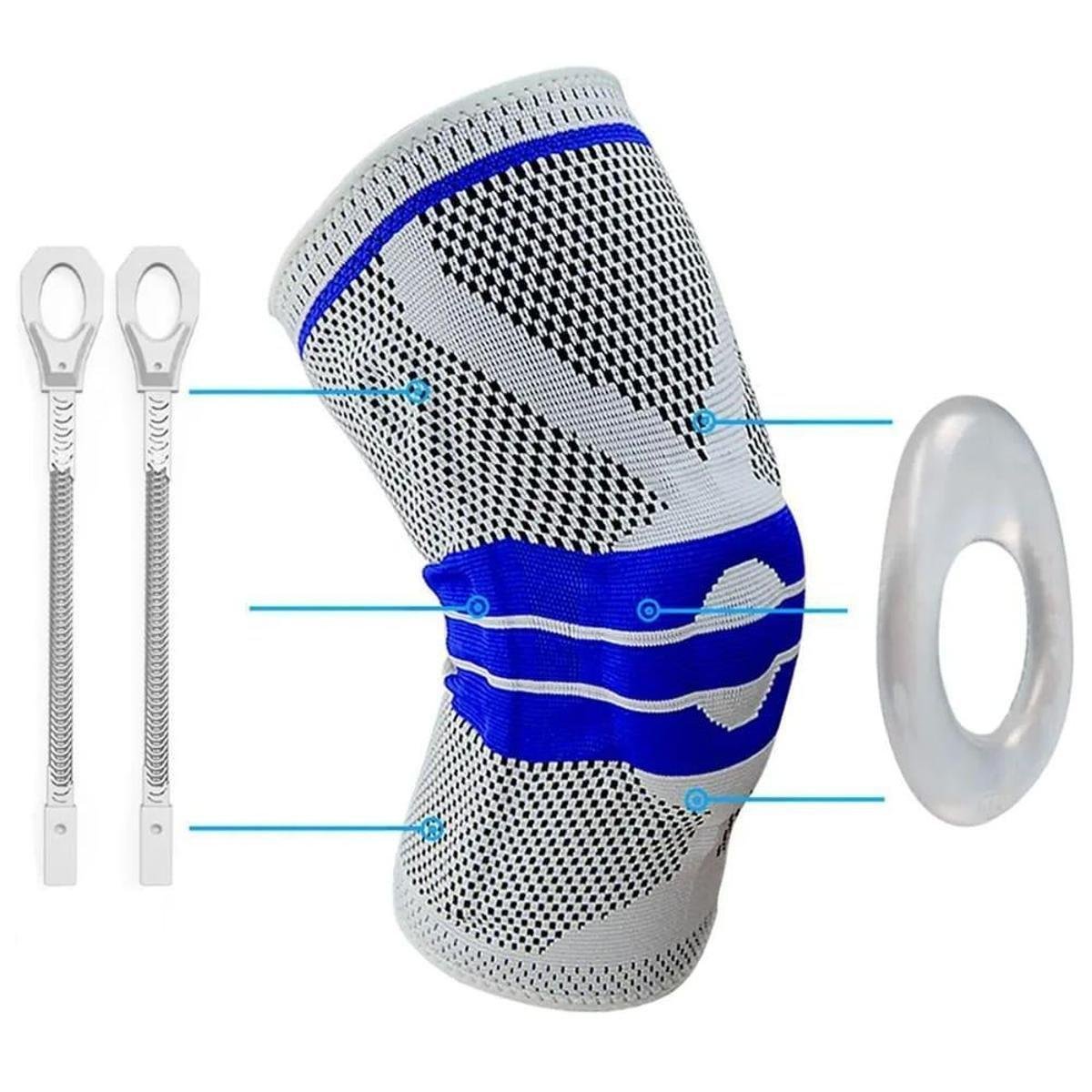 Joelheira Compressão com Tala Lateral Ortopédica Articulada Estabilizador Silicone Patelar Menor preço em Joelheira Compressão com Tala Lateral Ortopédica Articulada Estabilizador Silicone Patelar