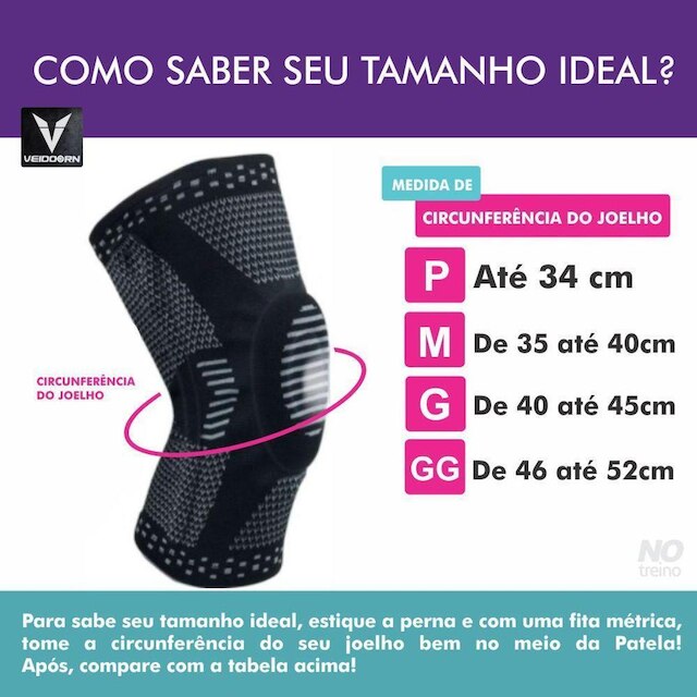 Joelheira Compressão Pad Silicone Aço flexível Estabilidade Cross Vôlei Treinos Ortopédica Futebol