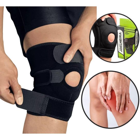 Joelheira Compressão Patelar Ortopédica Premium Dor Joelho - Preto Menor preço em Joelheira Compressão Patelar Ortopédica Premium Dor Joelho - Preto