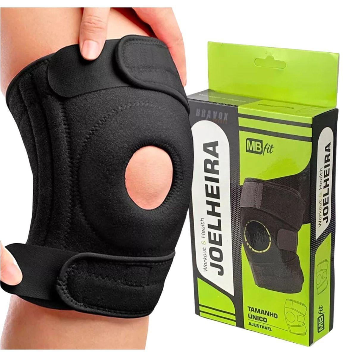 Joelheira Compressão Patelar Ortopédica Premium Dor Joelho - Preto ...