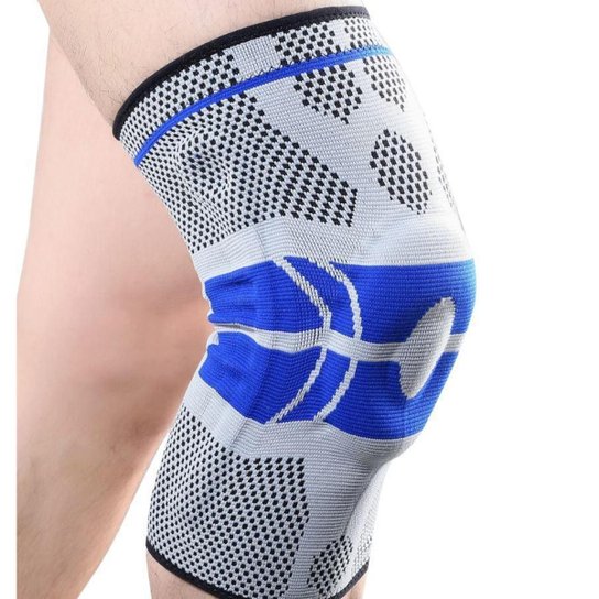 Joelheira De Compressão, Anel Silicone E Fio Aço Flexível - Cinza+Azul é ruim? Joelheira De Compressão, Anel Silicone E Fio Aço Flexível - Cinza+Azul é boa?