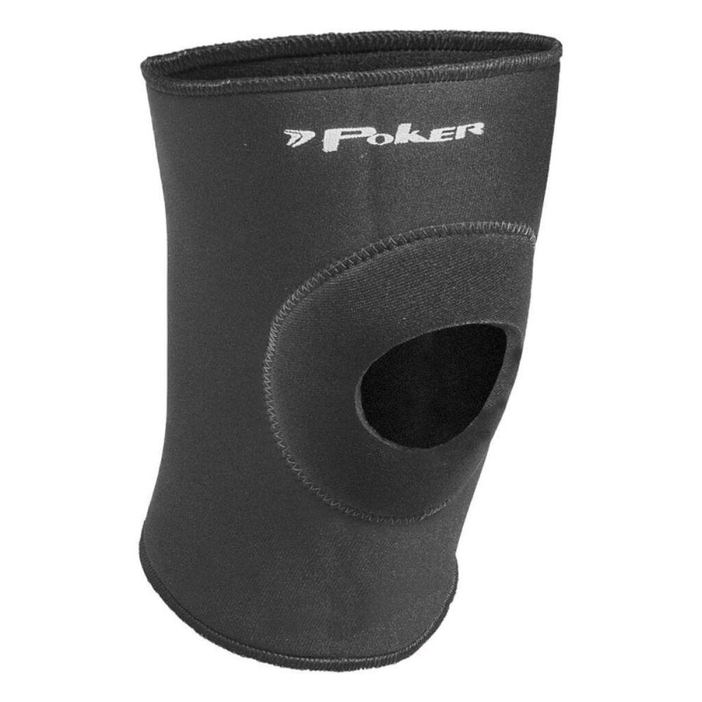 Joelheira Poker Neoprene Curta Com Orifício E Reforço