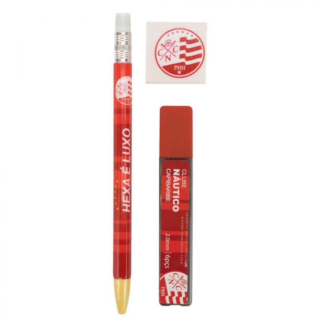 Jogo Com Lapiseira 2.0mm Borracha E Grafites - Náutico