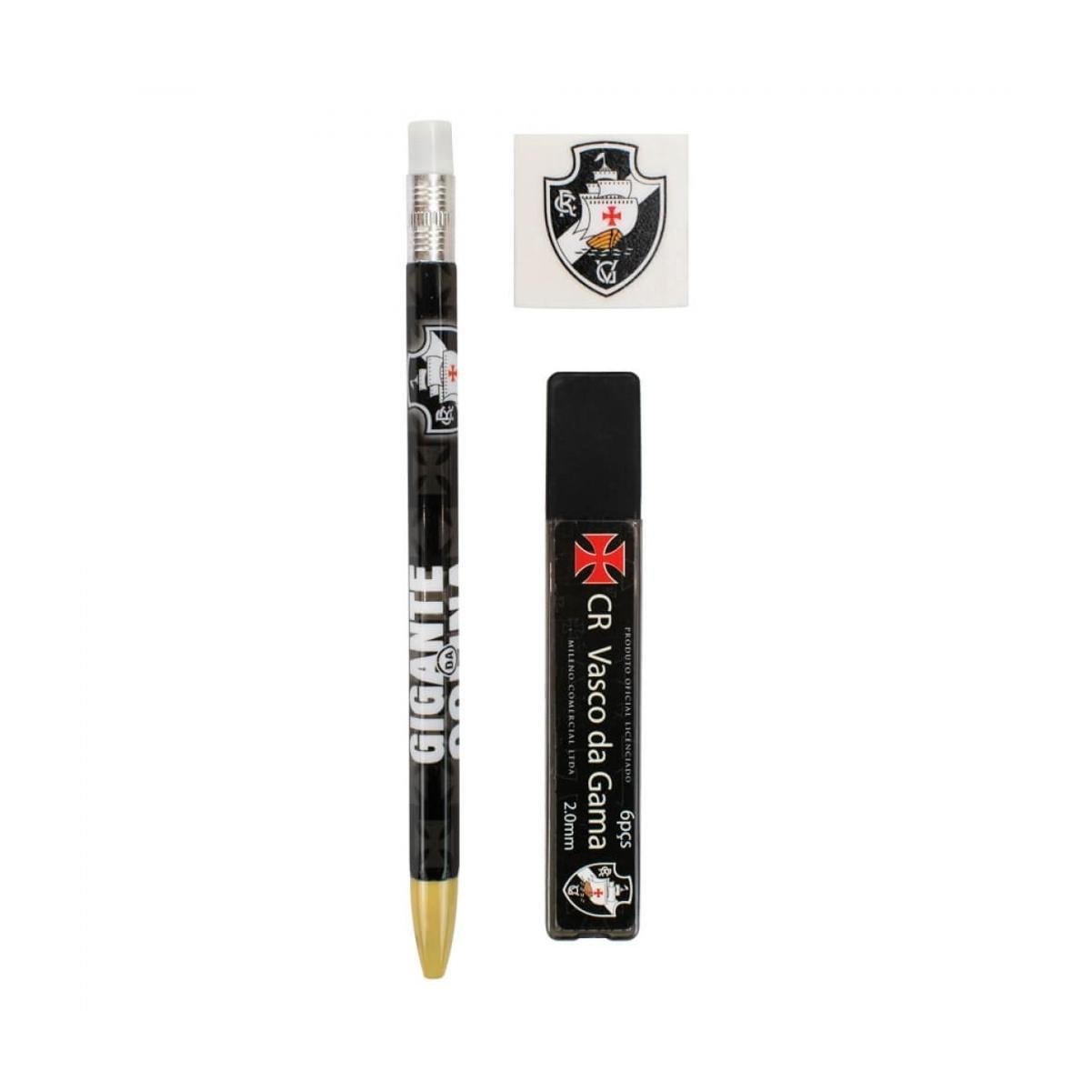 Jogo Com Lapiseira 2.0mm Borracha E Grafites - Vasco Menor preço em Jogo Com Lapiseira 2.0mm Borracha E Grafites - Vasco