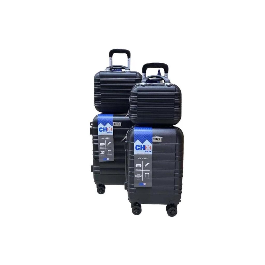 Jogo Conjunto com 2 Malas de bordo e Viagem 1 P E 1 PP + 2 Frasqueiras quilos