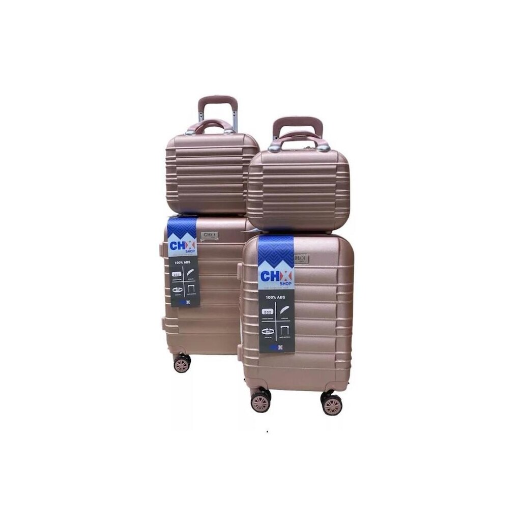 Jogo Conjunto com 2 Malas de bordo e Viagem 1 P E 1 PP + 2 Frasqueiras quilos
