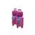 Jogo Conjunto com 2 Malas de bordo e Viagem 1 P E 1 PP + 2 Frasqueiras quilos - Pink
