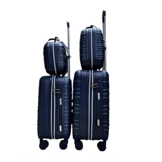 Jogo Conjunto com 2 Malas de bordo e Viagem 1 P e 1 PP com 2 Frasqueiras