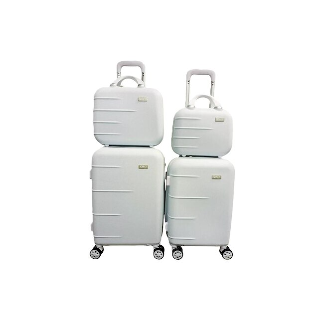 Jogo Conjunto com 2 Malas Viagem 1 P E 1 PP + 2 Frasqueiras Bordo 10k