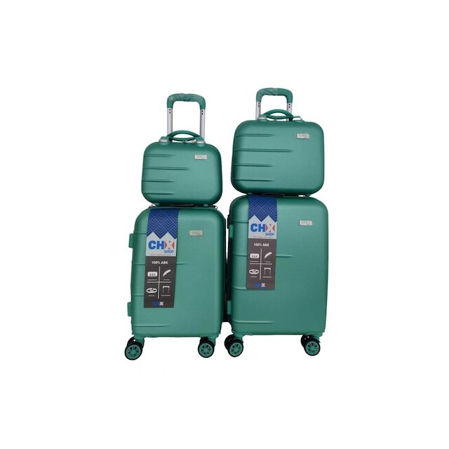 Jogo Conjunto com 2 Malas Viagem 1 P E 1 PP + 2 Frasqueiras Bordo 10k