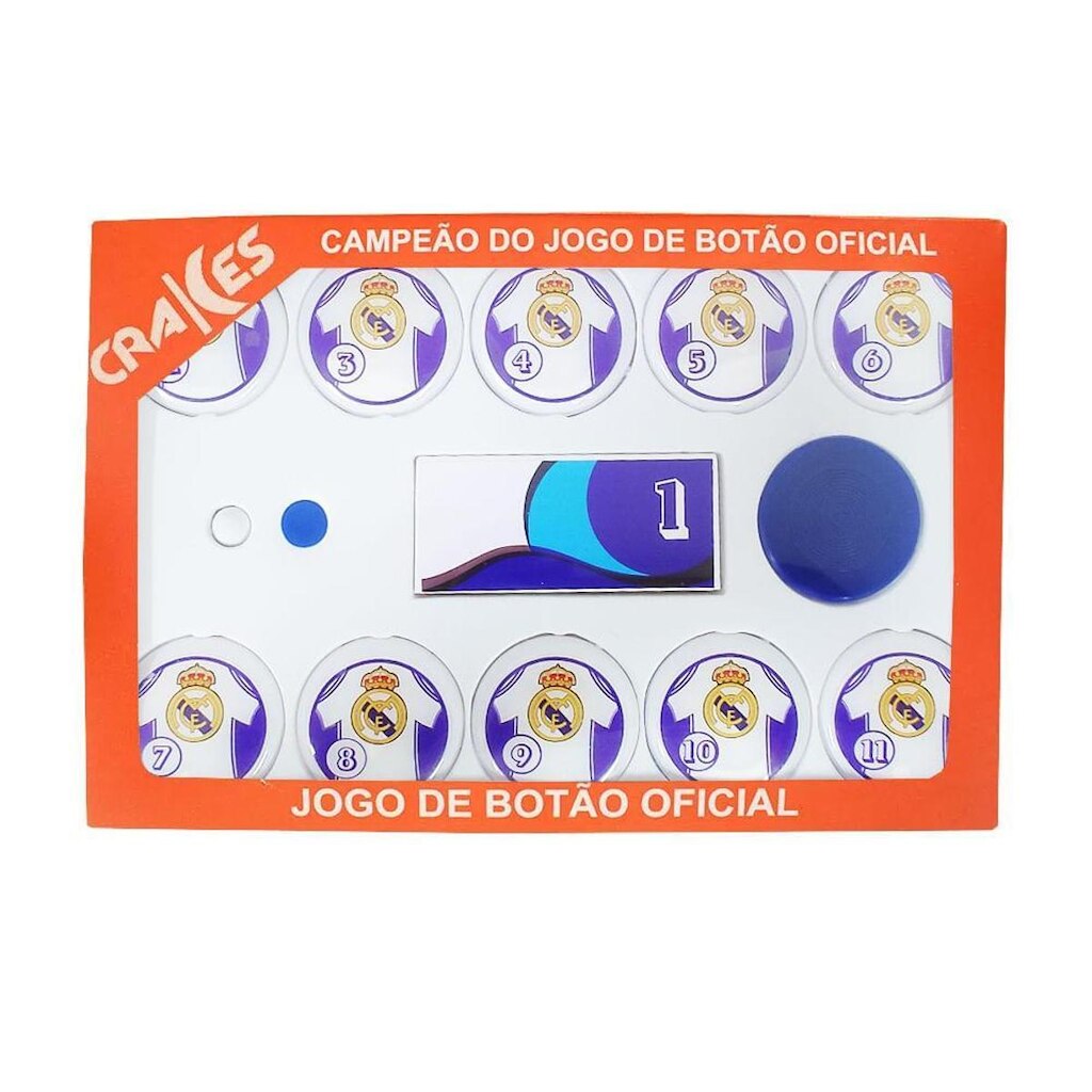 JOGO DE BOTÃO JUCRAKE ACRILICO - AZUL/BCO UN