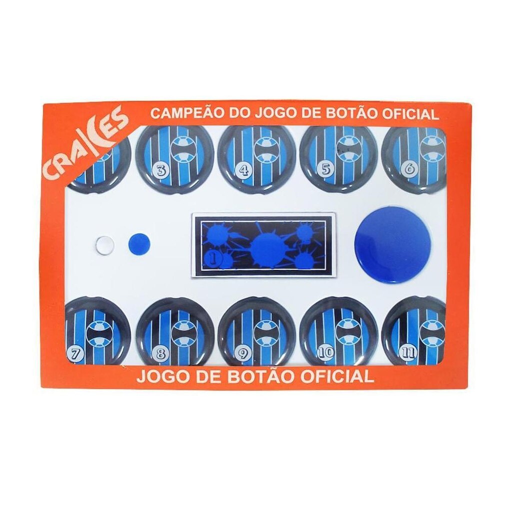 JOGO DE BOTÃO JUCRAKE ACRILICO - PTO/AZUL UN