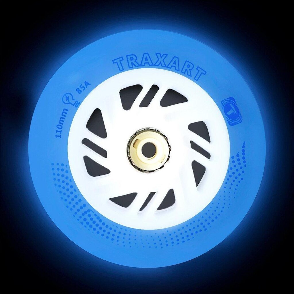 Jogo de Rodas Traxart Inline com LED 110mm/85A - Azul