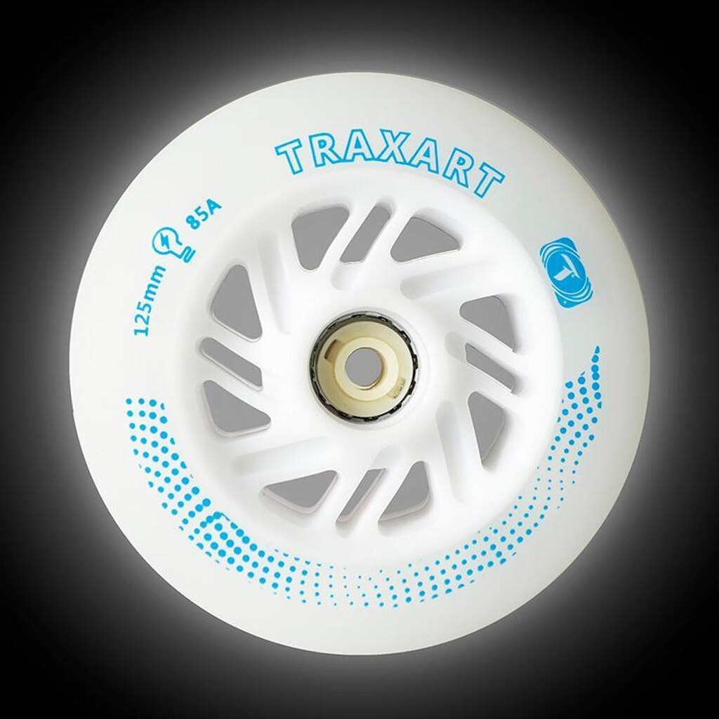 Jogo de Rodas Traxart Inline com LED 125mm/85A - Branco