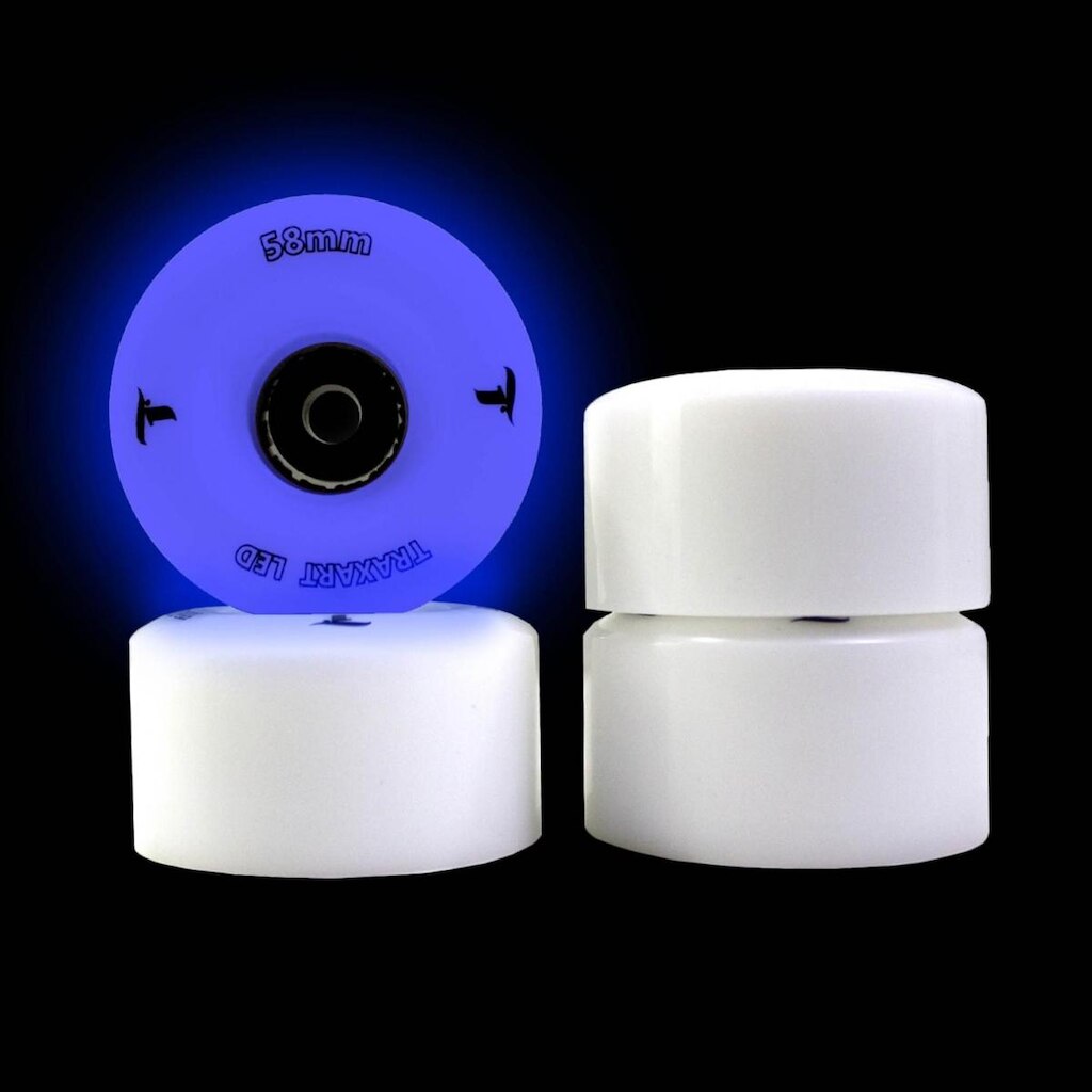 Jogo de Rodas Traxart Quad com LED 58mm/83A - Azul