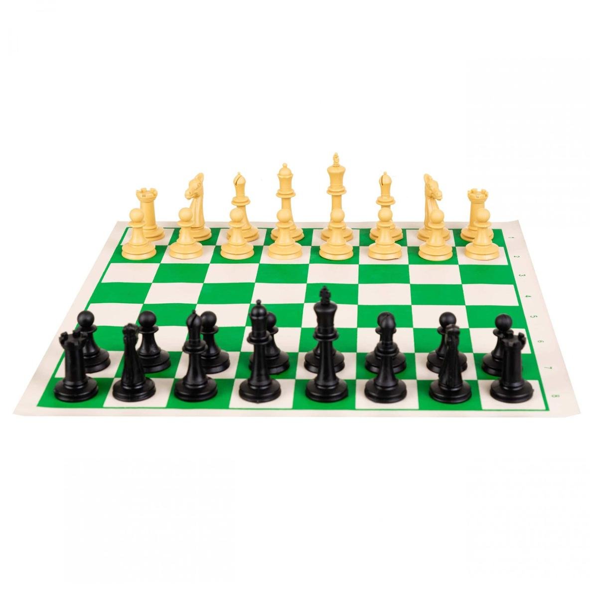 Jogo de Xadrez Tabuleiro em Tecido e Peças Plásticas - J004 Menor preço em Jogo de Xadrez Tabuleiro em Tecido e Peças Plásticas - J004