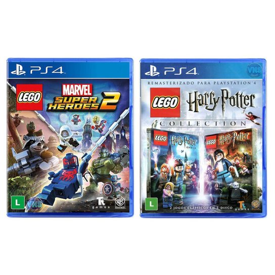 Jogo Lego Marvel Super Heroes 2 + Jogo Lego Harry Potter Collection PS4 - Incolor