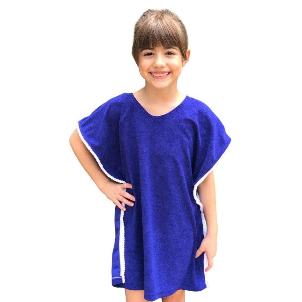 Kaftan Atoalhado Azul Bic