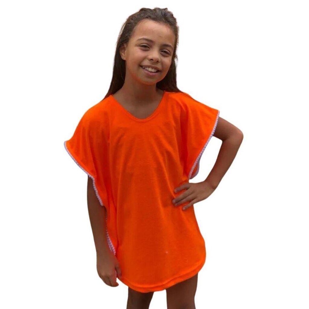 Kaftan atoalhado Laranja Neon