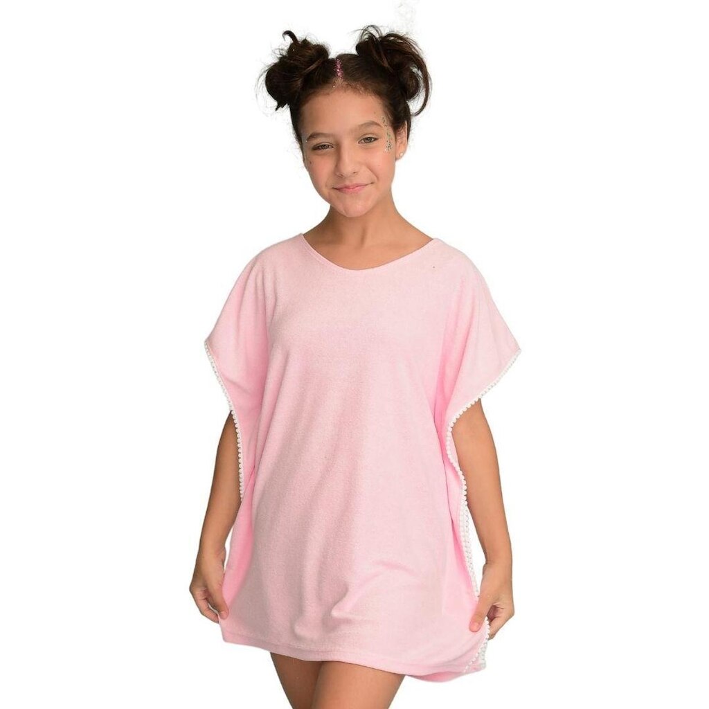 Kaftan Atoalhado Rosa Bebê