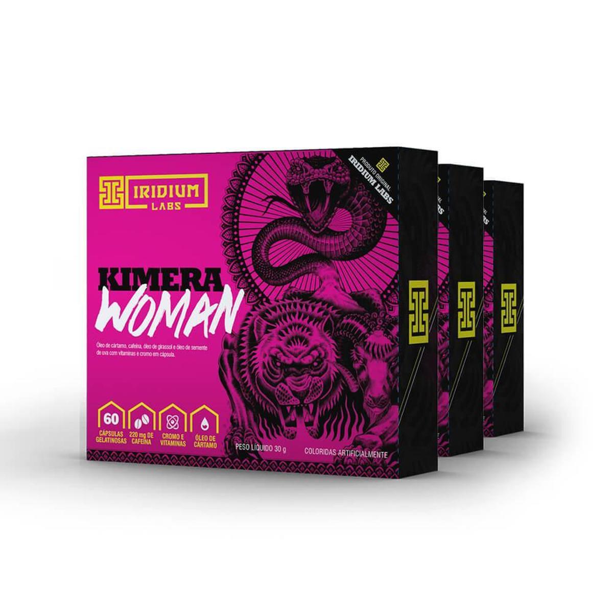Kimera Woman - 60 Comps - Kit 3 caixas - Termogênico Feminino Iridium Labs Menor preço em Kimera Woman - 60 Comps - Kit 3 caixas - Termogênico Feminino Iridium Labs