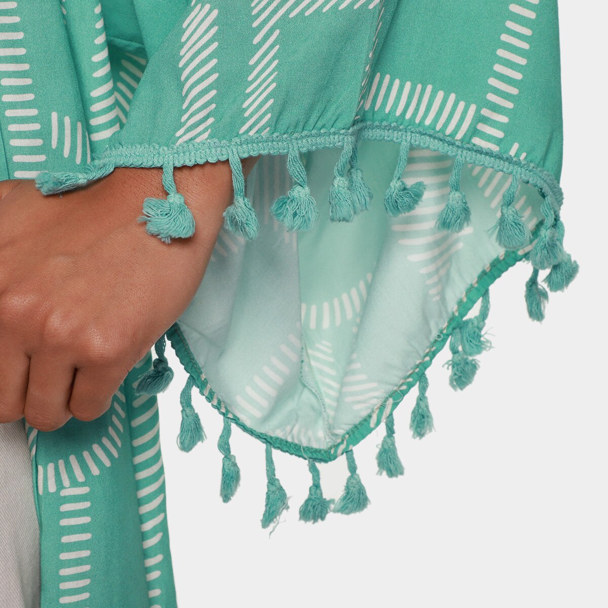 Kimono All Is Love Estampa Geométrica C/ Tassel Feminina - 2