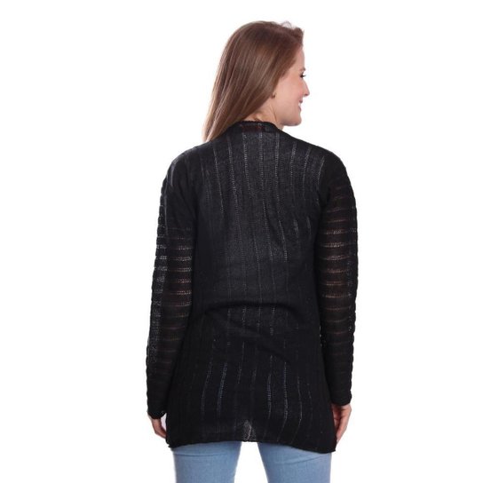 Kimono Cardigã Canelado Feminino
