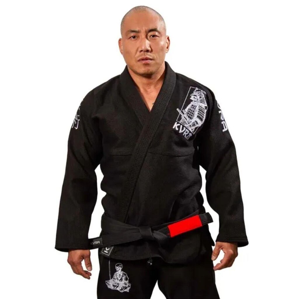 Kimono de Jiu Jitsu KVRA Samurai Preto A4