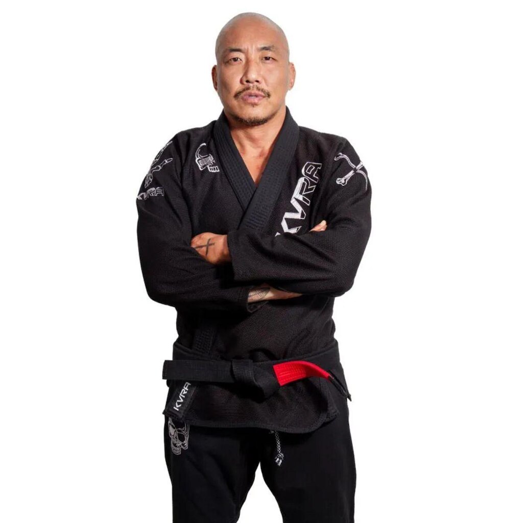 Kimono de Jiu Jitsu KVRA Silver Preto Kimono de Jiu Jitsu KVRA Silver Preto A2