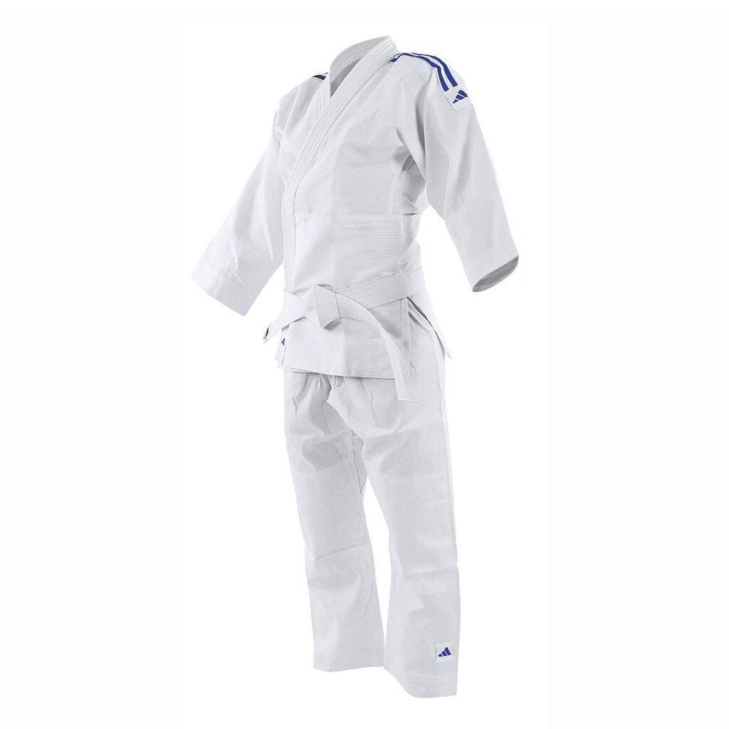 Kimono Infantil Judo adidas Trançado Branco com Faixa
