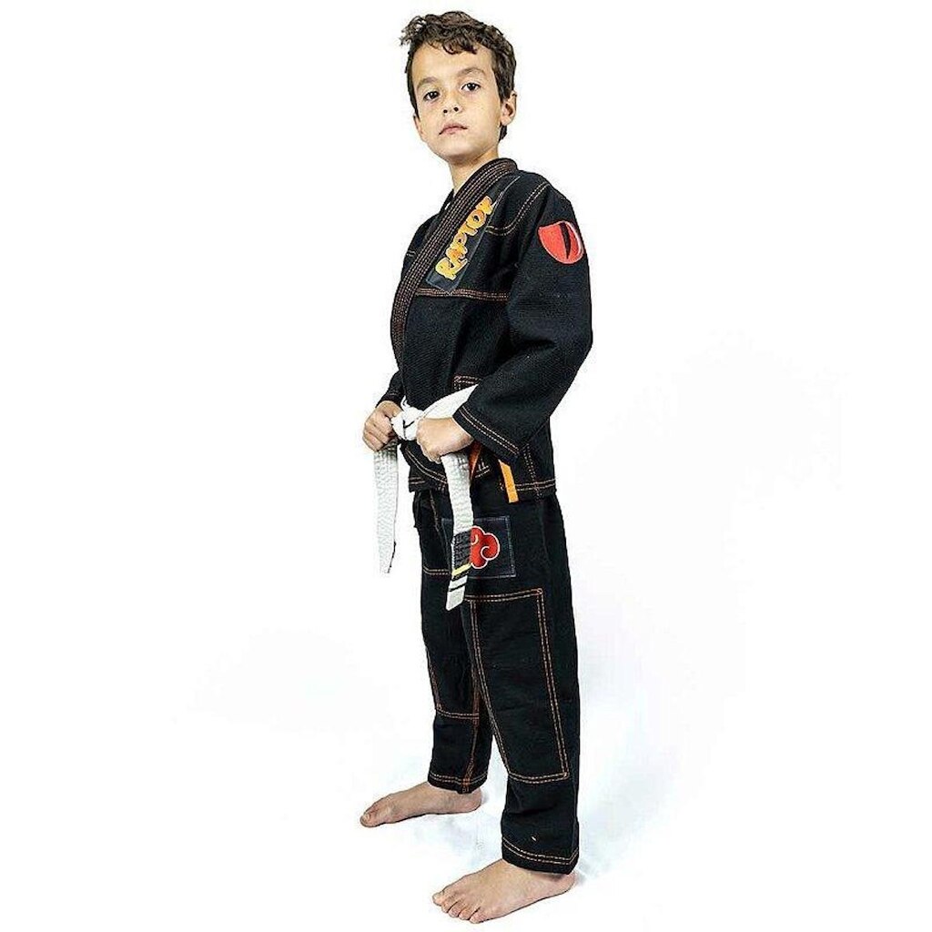 Kimono Jiu Jitsu Infantil Preto Raptor | Edição Limitada Anime