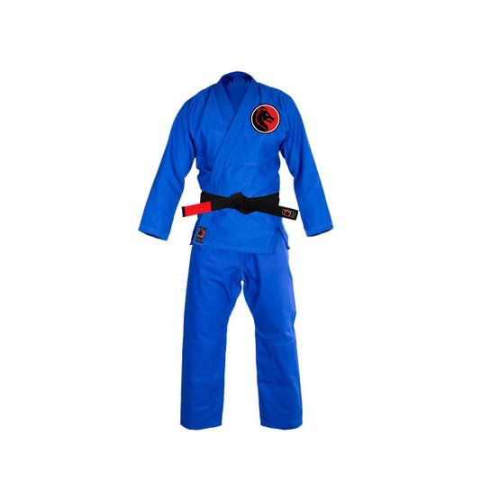 Kimono Jiu jitsu Infantil Trançado Blackdragon - - Azul Menor preço em Kimono Jiu jitsu Infantil Trançado Blackdragon - - Azul