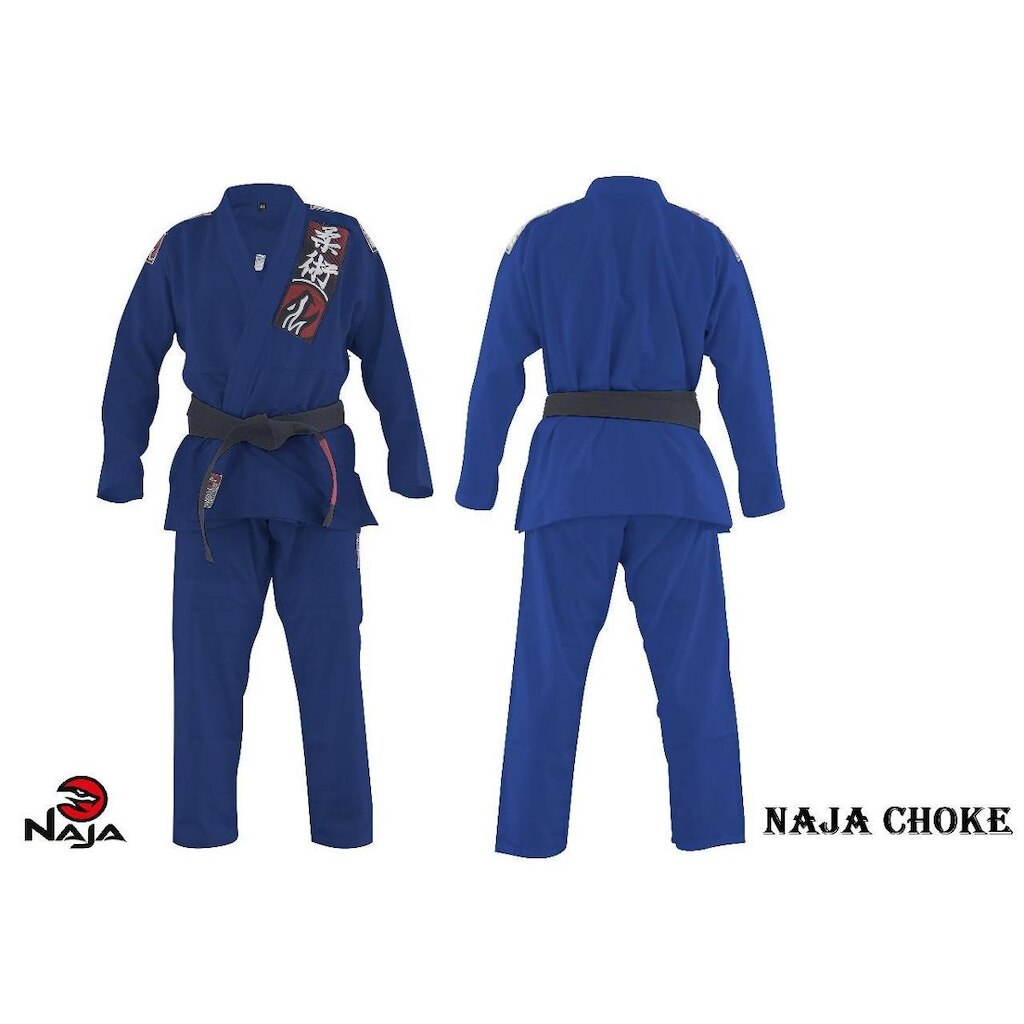 Kimono Jiu Jitsu Trancado Choke - Azul - Naja