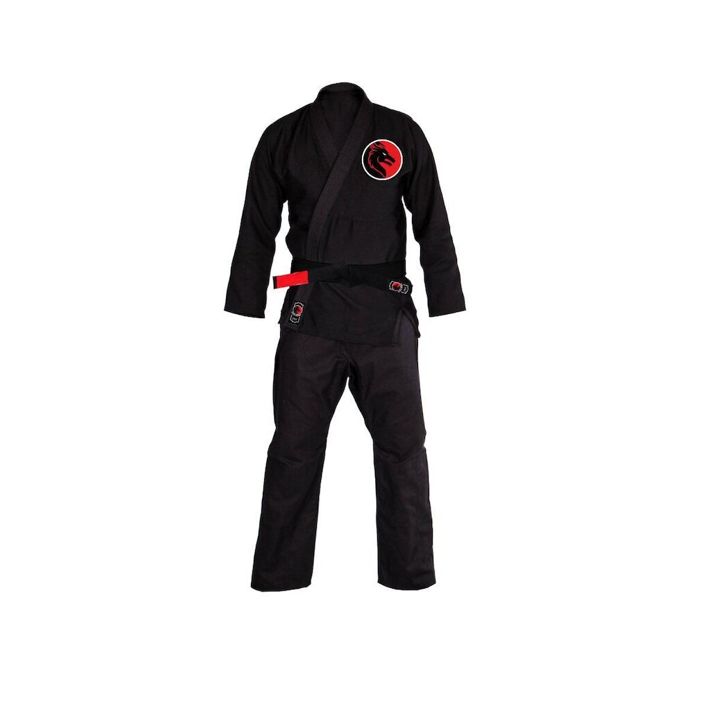 Kimono Jiu jitsu Trançado Com Faixa Branca Blackdragon